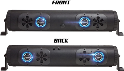 Bazooka G3 24" Party Bar - Dual Sided - ATV/UTV Bluetooth Audio Sound - Color LED Lights + Remote - Dual Sided Speakers (BPB24-DS-G3)