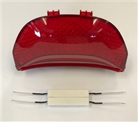 Clear Alternatives 2003-2006 Honda CBR600RR Red LED Rear Brake Tail Light with Integrated Signals (CTL-0062-IT-R)