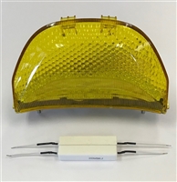 Clear Alternatives 2004-2007 Honda CBR1000RR Yellow LED Rear Brake Tail Light with Integrated Signals (CTL-0062-IT-Y)