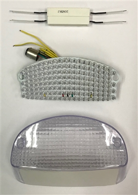 Clear Alternatives 1997-1998 Honda CBR1100XX Clear Tail Light Lens and LED Board with Integrated Signals (CTL-0026-IT)