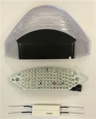 Clear Alternatives 2004-2006 Honda 599 Clear Tail Light Lens and LED Board with Integrated Signals (CTL-0047-IT)