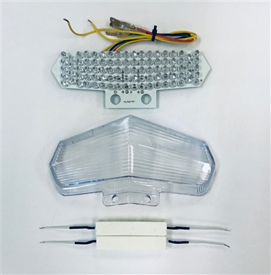 Clear Alternatives 2002-2007 Ducati 999 Clear Rear Brake Tail Light Lens and LED Board with Integrated Signals (CTL-0061-IT)