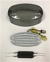 Clear Alternatives 1999-2009 Yamaha V-Star 1100 Custom Smoke Tail Light Lens and LED Board with Integrated Signals (CTL-0021-IT-S)
