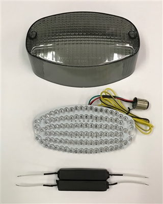 Clear Alternatives 1997-2007 Yamaha YZF 600R Smoke Tail Light Lens and LED Board with Integrated Signals (CTL-0021-IT-S)