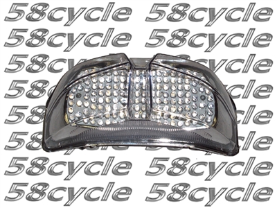 Clear Alternatives 2006-2015 Yamaha FZ1 CLEAR Tail Light with Integrated Signals - Sequential (CTL-0101-Q)