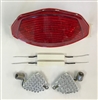 Clear Alternatives 2005-2006 Suzuki GSXR1000 Red Tail Light with Integrated Signals & LED Turn Signal Boards (CTL-0082-IT-R)