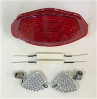 Clear Alternatives 2005-2006 Suzuki GSXR1000 Red Tail Light with Integrated Signals & LED Turn Signal Boards (CTL-0082-IT-R)
