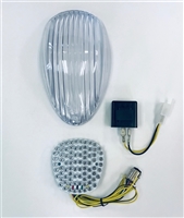 Clear Alternatives 2002-2008 Kawasaki Meanstreak Vulcan 1500/1600 Clear Tail Light Rear Brake Lens and LED Board with Integrated Signals (CTL-0054-IT)