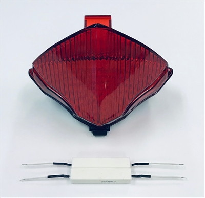 Clear Alternatives 2004-2006 Yamaha R1 RED LED Rear Brake Tail Light with Integrated Signals - Sequential (CTL-0071-QR)