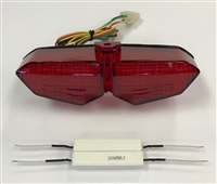 Clear Alternatives 2003-2005 Yamaha R6 Red Rear Brake Tail Light with Integrated Signals (CTL-0055-IT-R)