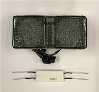 Clear Alternatives 2000-2006 Honda RC51 Smoke LED Rear Brake Tail Light with Integrated Signals (CTL-0032-IT-S)