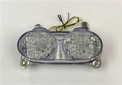 Clear Alternatives 1998-2003 Kawasaki Ninja ZX9R LED Clear Rear Brake Tail Light with Integrated Signals (CTL-0014-IT)