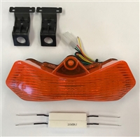 2003-2004 Kawasaki ZX6RR / ZX6R 636 Clear Alternatives Orange LED Rear Brake Tail Light with Integrated Signals (CTL-0051-IT-O)