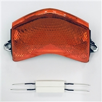 2006-2007 Kawasaki ZX10R Clear Alternatives ORANGE Tail Light with Integrated Signals (CTL-0080-IT-O)