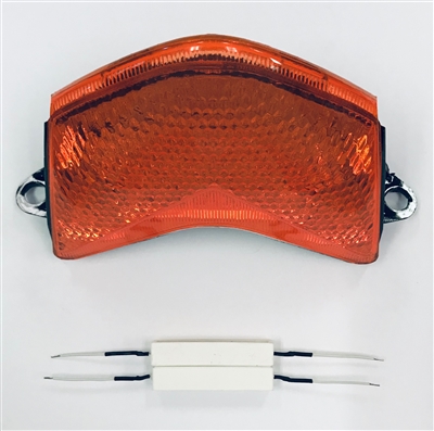 2005-2006 Kawasaki Z750S Clear Alternatives ORANGE Tail Light with Integrated Signals (CTL-0080-IT-O)