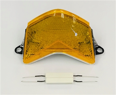 2005-2006 Kawasaki ZX6RR / ZX6R 636 Clear Alternatives Solar Yellow Tail Light with Integrated Signals (CTL-0080-IT-SY)