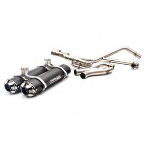 2014-2025 Kawasaki Teryx 800 Trinity Racing Stage 5 Dual Full System Exhaust - Black Mufflers (TR-4112D-BK)