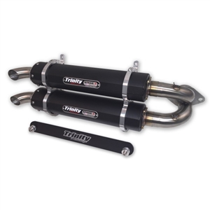 2015-2023 Polaris RZR XP1000 / XP4 Trinity Racing Stage 5 Dual Slip On Exhaust - Black Mufflers (TR-4118S-BK)
