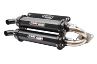 2015-2023 Polaris RZR XP1000 Trinity Racing Stage 5 Dual Slip On Exhaust System - Cerakote Black (TR-4118S-C2)