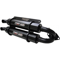 2015-2023 Polaris RZR XP1000 Trinity Racing Stage 5 Dual Slip On Exhaust System - Cerakote - Black Mid Pipe (TR-4118S-CB)