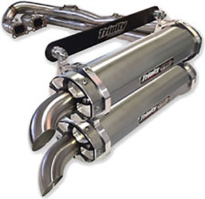 2014-2023 Polaris RZR XP1000 / XP4 Trinity Racing Stage 5 Dual Full System Exhaust - Brushed Mufflers (TR-4119D)