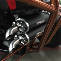 2014-2023 Polaris RZR XP1000 / XP4 Trinity Racing Stage 5 Dual Full System Exhaust - Black Mufflers (TR-4119D-BK)