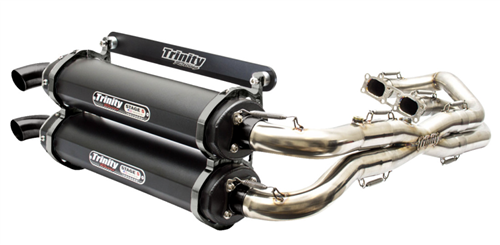 2014-2023 Polaris RZR XP1000 Trinity Racing Stage 5 Dual Full Exhaust System - Cerakote Black (TR-4119D-C2)
