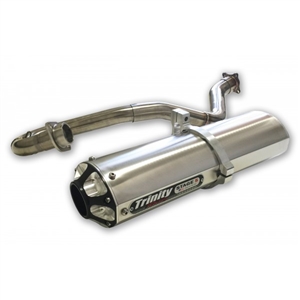 2009-2016 Yamaha YFZ450R/X Trinity Racing Stage 5 Full System Exhaust - Brushed Mufflers (TR-4130F)