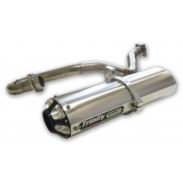 2015-2016 Yamaha Raptor 700 Trinity Racing Stage 5 Full System Exhaust - Brushed Mufflers (TR-4147F)