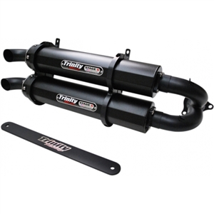 2016-2021 Polaris RZR XP Turbo Trinity Racing Stage 5 Dual Slip On Exhaust System - Cerakote Black (TR-4152S-CB)