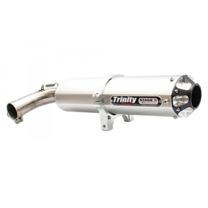 2016-2024 Yamaha YXZ1000R Trinity Racing Stage 5 Slip On Exhaust - Brushed Muffler (TR-4158S)