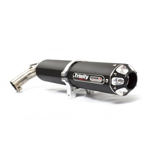 2016-2026 Yamaha YXZ1000R Trinity Racing Stage 5 Slip On Exhaust - Black Muffler (TR-4158S-BK)
