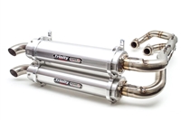 2016-2026 Polaris General / RZR (Trail) S 1000 Trinity Racing Stage 5 Dual Full Exhaust - Brushed Mufflers (TR-4162D)