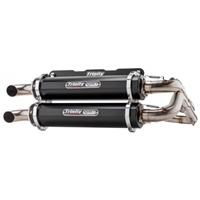 2018-2022 Polaris RZR RS1 Trinity Racing Stage 5 Dual Full System Exhaust - Black Mufflers (TR-4166D-BK)