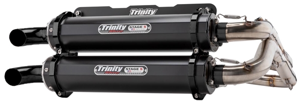 2018-2022 Polaris RZR RS1 Trinity Racing Stage 5 Dual Full System Exhaust - Cerakote Black (TR-4166D-C2)