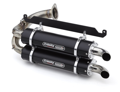 2019-2024 Honda Talon 1000R / 1000X Trinity Racing Stage 5 Dual Slip On Exhaust - Black Mufflers (TR-4169S-BK)