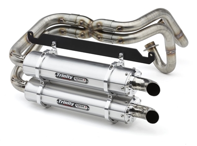 2019-2024 Honda Talon 1000R / 1000X Trinity Racing Stage 5 Dual Full System Exhaust - Brushed Mufflers (TR-4170D)