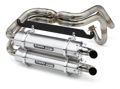 2019-2026 Honda Talon 1000R / 1000X Trinity Racing Stage 5 Dual Full System Exhaust - Brushed Mufflers (TR-4170D)