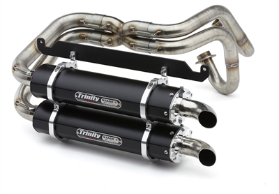 2019-2026 Honda Talon 1000R / 1000X Trinity Racing Stage 5 Dual Full System Exhaust - Black Mufflers (TR-4170D-BK)