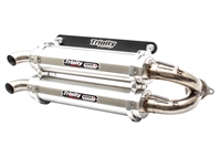 2020-2026 Polaris RZR Pro XP / Turbo R Trinity Racing Stage 5 Dual Slip On Exhaust - Brushed Mufflers (TR-4173S)
