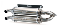 2020-2026 Polaris RZR Pro XP / Turbo R Trinity Racing Stage 5 Dual Slip On Exhaust - Brushed Stainless Steel Mufflers (TR-4173S-SS)