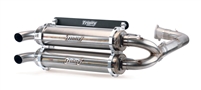 2020-2026 Polaris RZR Pro XP / Turbo R Trinity Racing Stage 5 Dual Full System Exhaust - Brushed Stainless Steel Mufflers (TR-4174D-SS)