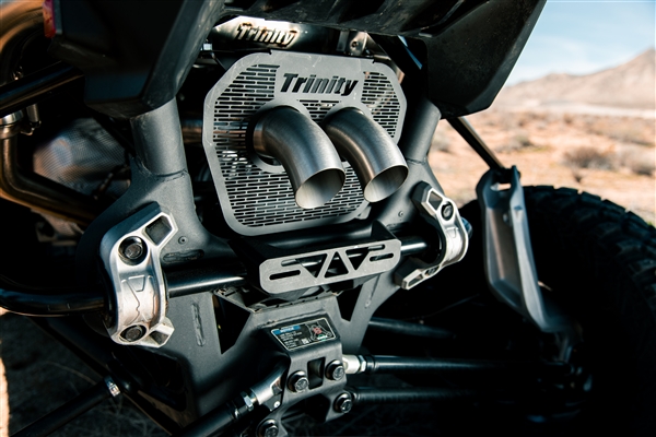 2024-2026 Can-Am Maverick R Trinity Racing Stage 5 Dual Slip On Exhaust - Center Exit  - Stainless Steel Mufflers (TR-4187S-SS)