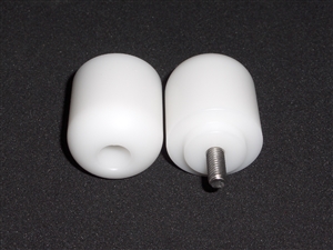 1998-2006 Yamaha R1 Vortex Racing 1.25" Flush Mount Bar Ends Slider -  White (BE606W)