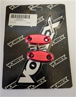 Red - Honda Vortex Mirror Block Off Caps/ Plates - Honda RC51 / F4I / F4 / CBR929RR / CBR954RR / CBR600RR / 2004-2014 CBR1000RR - (MC222R)