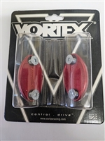 Red - Kawasaki Vortex Racing Mirror Block Off Caps/ Plates Kawasaki Ninja 2005-2006 ZX6R 636 / 2007-2008 ZX6R / 2005-2006 ZX6RR / 2004-2007 ZX10R - (MC416R)