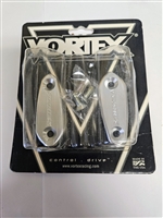 Silver - Kawasaki Vortex Racing Mirror Block Off Caps/ Plates Kawasaki Ninja 2009-2012 ZX6R / 2021-2022 ZX6R - (MC423S)