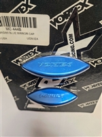BLUE - Kawasaki Vortex Racing Mirror Block Off Caps/ Plates Kawasaki Ninja 2000-2005 ZX12R / 2006-2025 ZX14/ZX14R - (MC444B)