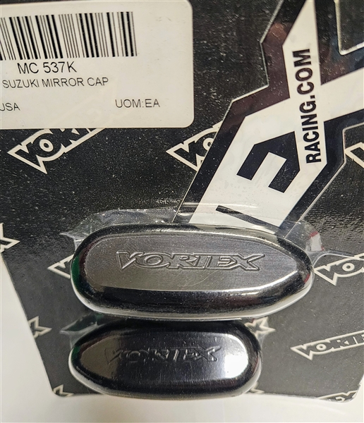Black - Suzuki Vortex Racing Mirror Block Off Caps/ Plates Suzuki 2006-2010 GSXR600 / 2006-2010 GSXR750 / 2005-2008 GSXR1000 - (MC537K)