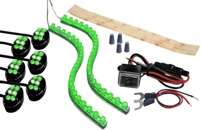 Street FX ElectroPods (1044661) Flex Pro Kit Black w/ Green LED